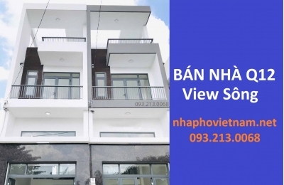 Nhà phố  1 trệt 3 lầu view sông Sài Gòn Thạnh Lộc 15 Quận 12.